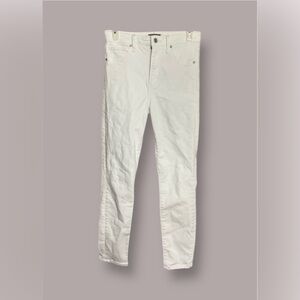 Abercrombie & Fitch Women's White Straight Leg Jeans